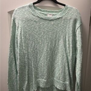 J. Crew Mint Green Marled Crewneck Sweater